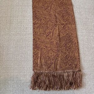 Vintage 1995 silk paisley scarf with fringe